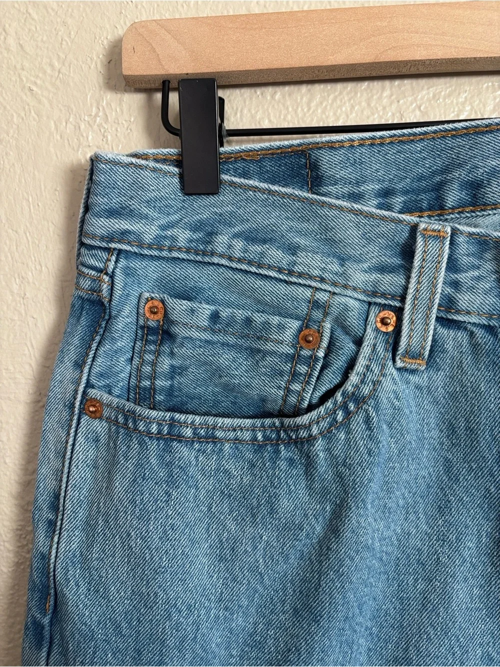 Levis 505 Jeans Mens 32W 29L Denim Straight Leg Regular Fit Stretch Zip Fly